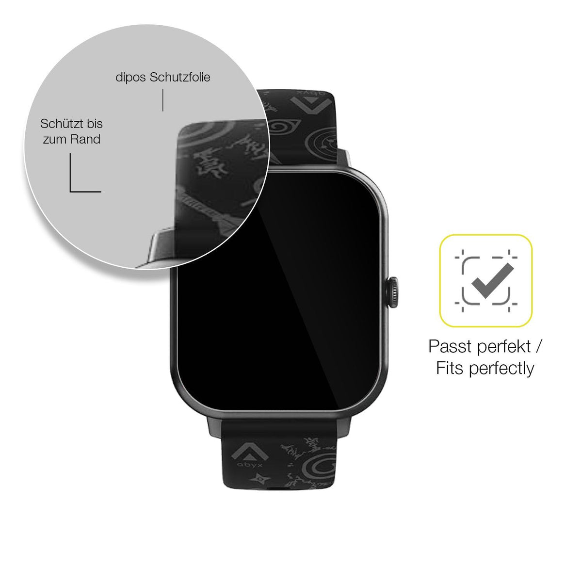 2x Screen Protector for Abyx FIT Touch 3 1.83 Zoll Protective Film covers 100%