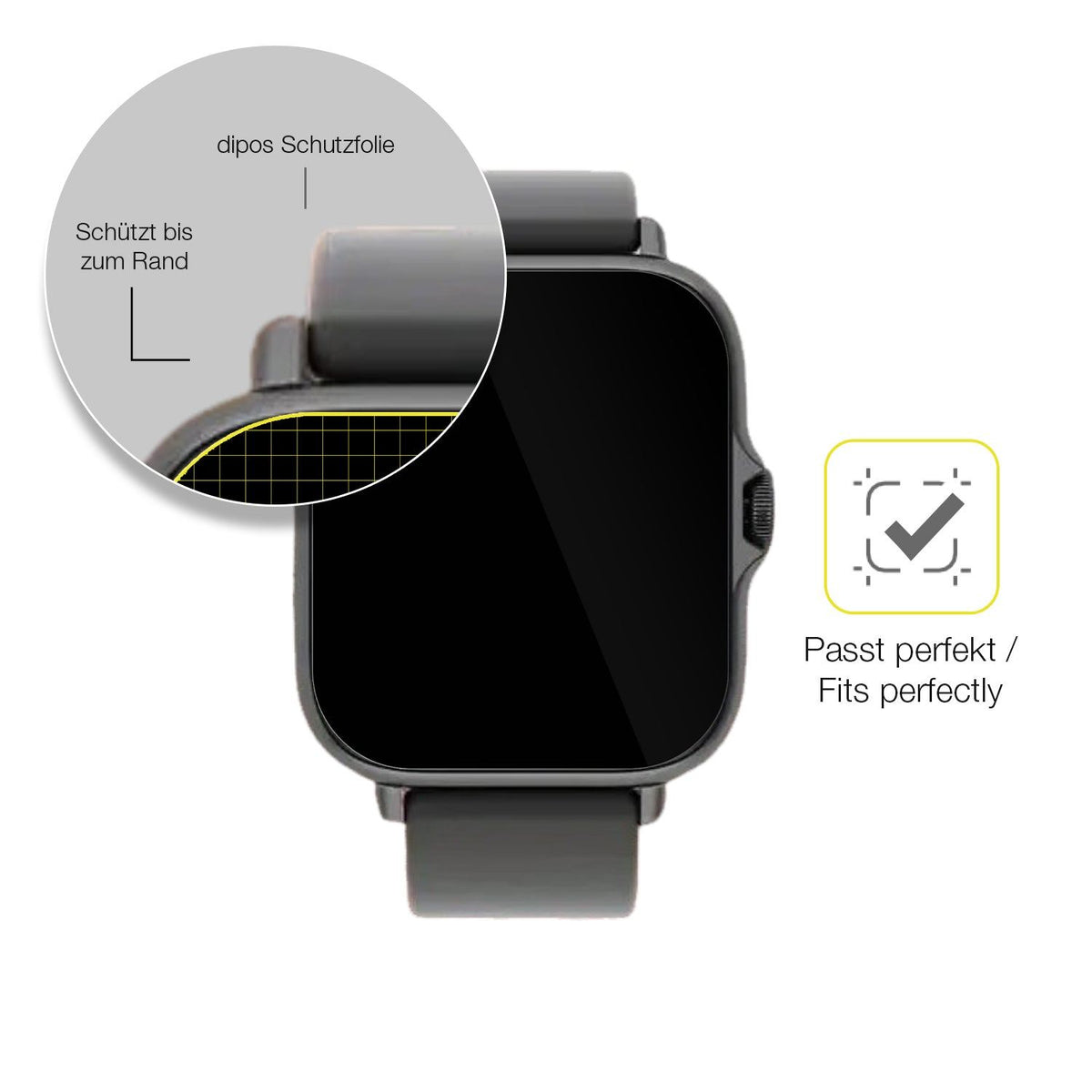 2x Screen Protector for Zeniox IOX01 Protective Film covers 100% dipos Flex
