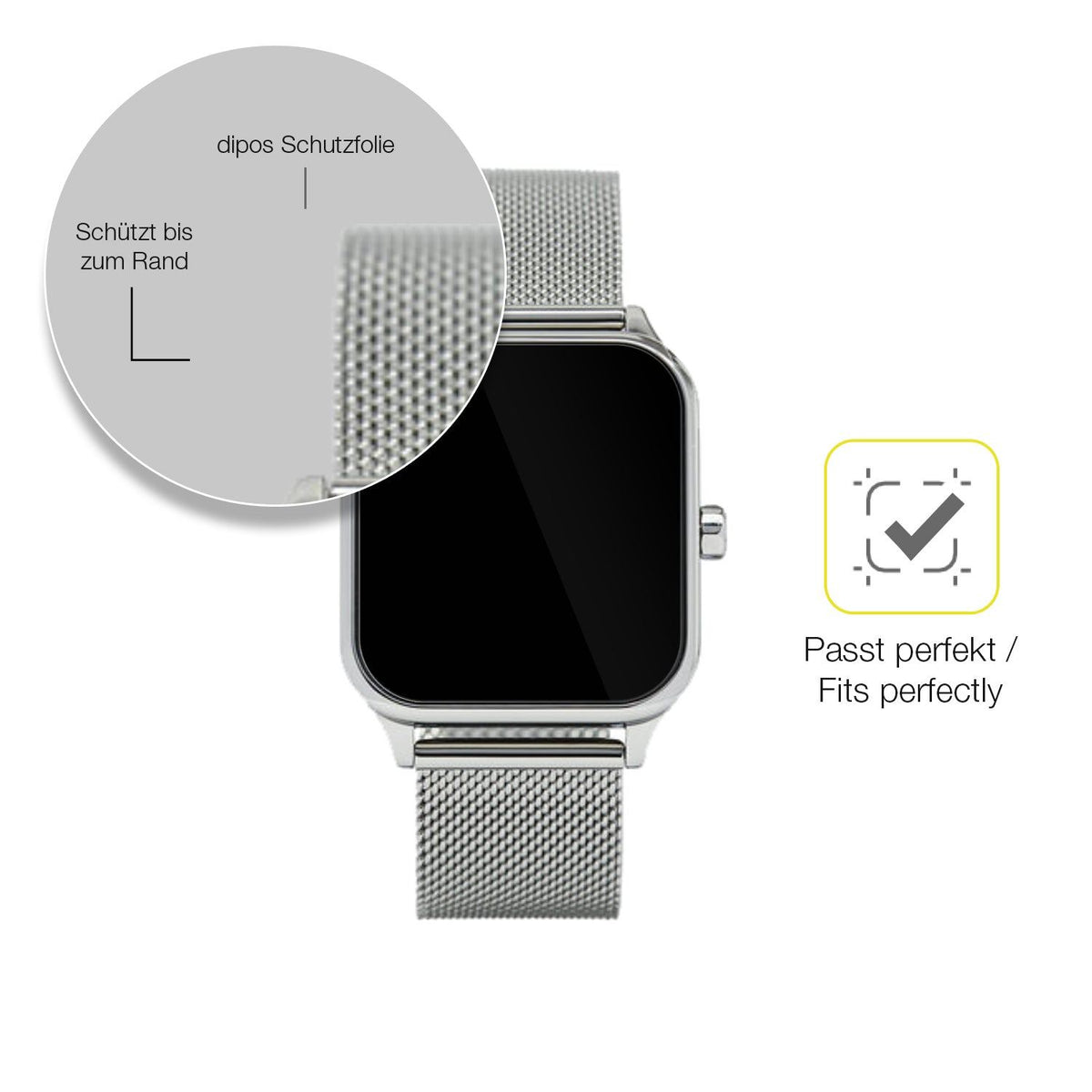 2x Screen Protector for Casio MTP-M305M Protective Film covers 100% dipos Flex