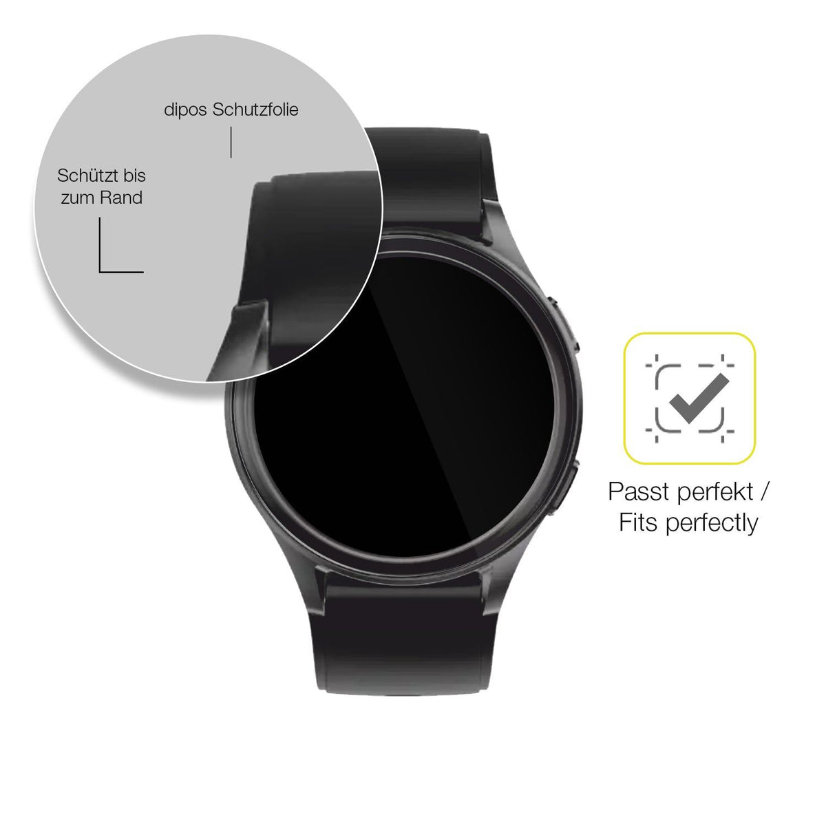 2x Screen Protector for Lava ProWatch X Protective Film covers 100% dipos Flex