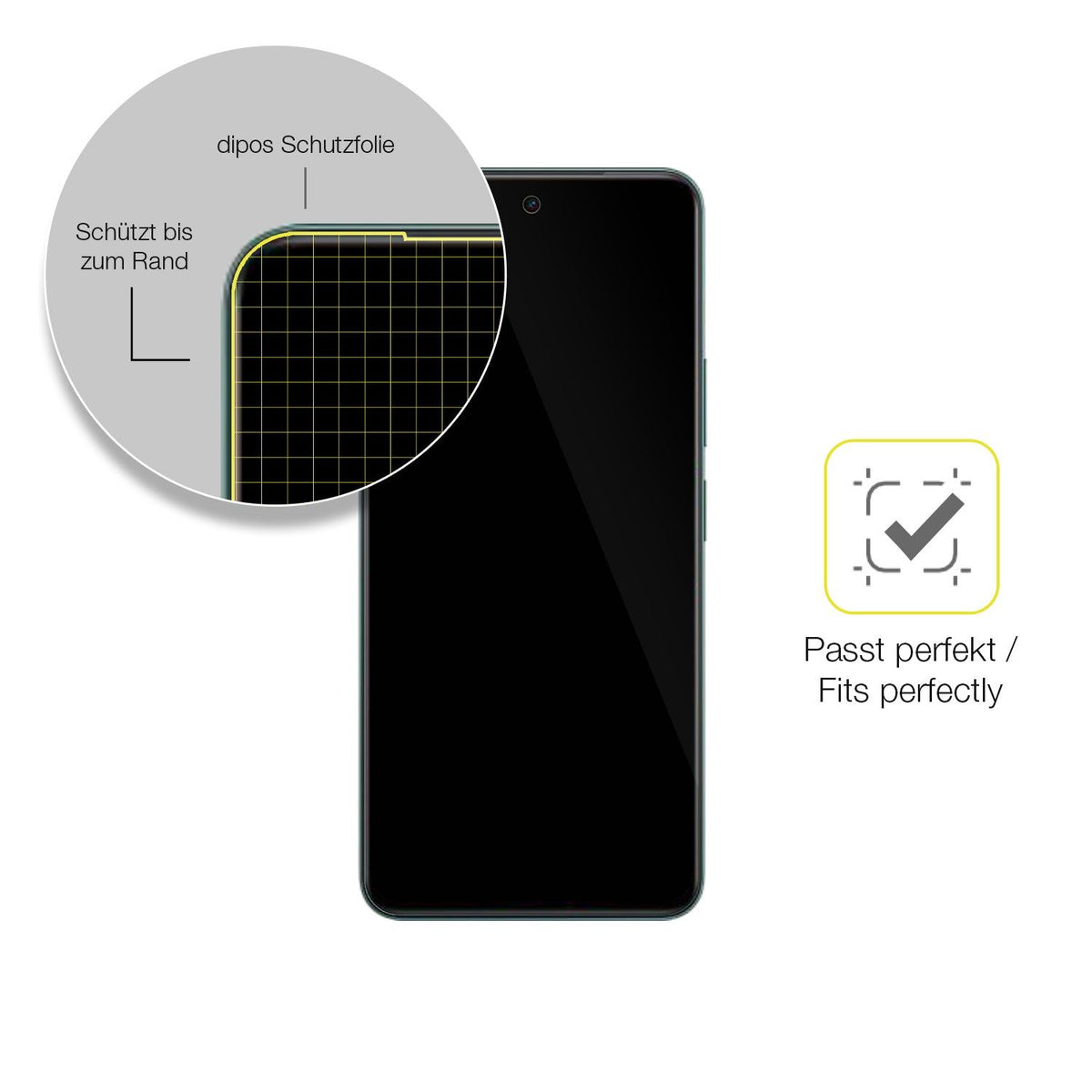 2x Screen Protector for Vivo Y39 5G Protective Film covers 100% dipos Flex