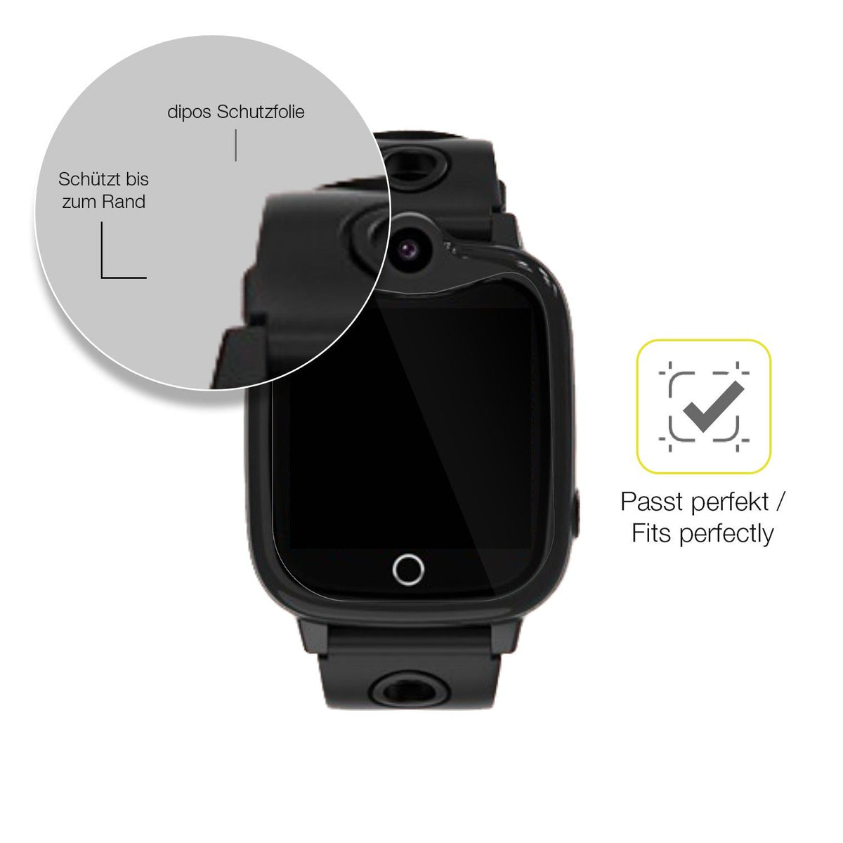 2x Screen Protector for jiangshu Smartwatch Kinder 4G Protective Film covers