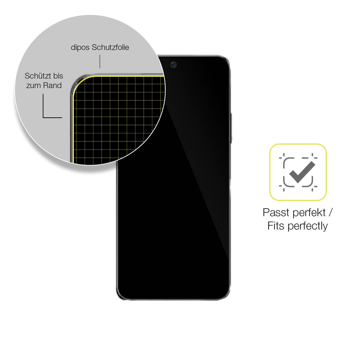 2x Screen Protector for Huawei Hi Nova 12Z Protective Film covers 100% dipos