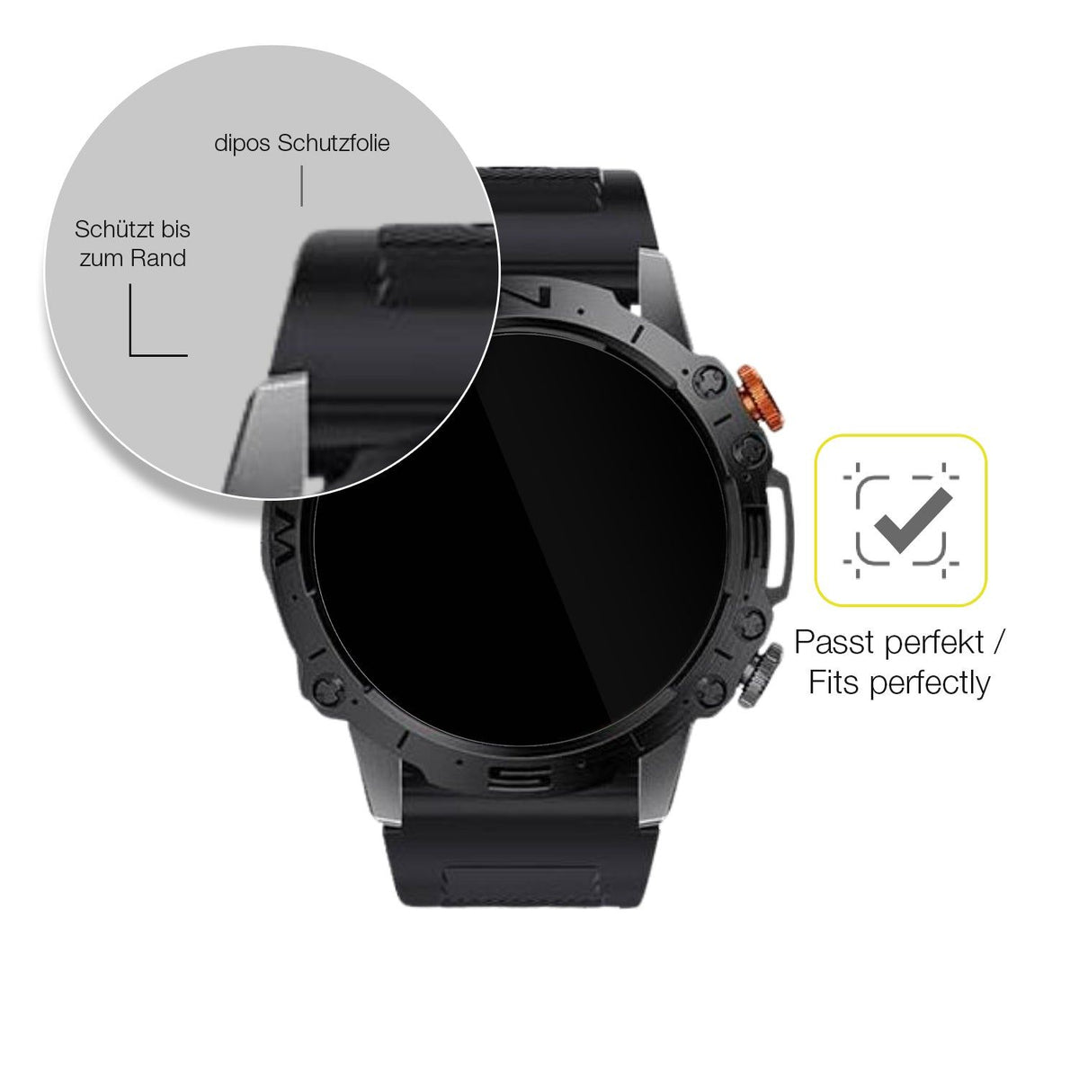 2x Screen Protector for LIGE Smart Sports Watch I10 Protective Film covers 100%