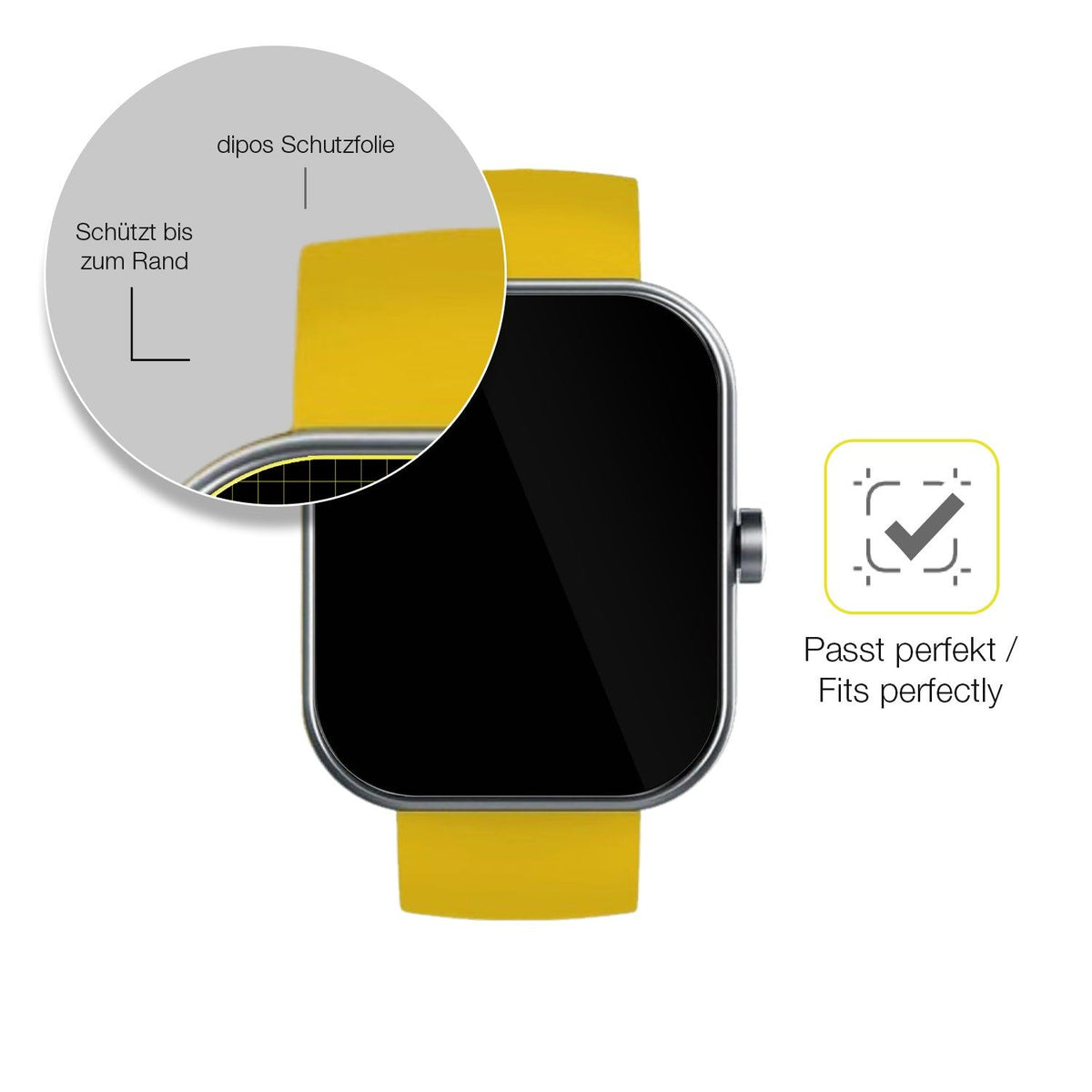 2x Screen Protector for Coucur Y66 Protective Film covers 100% dipos Flex