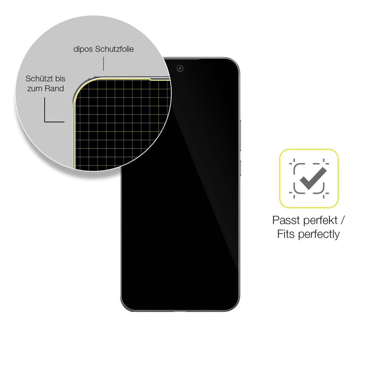 2x Screen Protector for Realme 14 5G Protective Film covers 100% dipos Flex