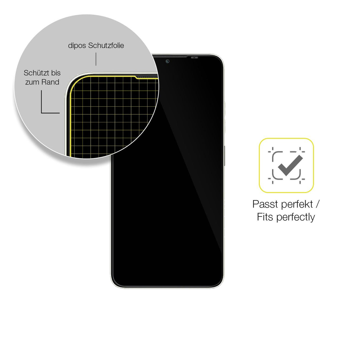 2x Screen Protector for I Kall Z16 New Protective Film covers 100% dipos Flex