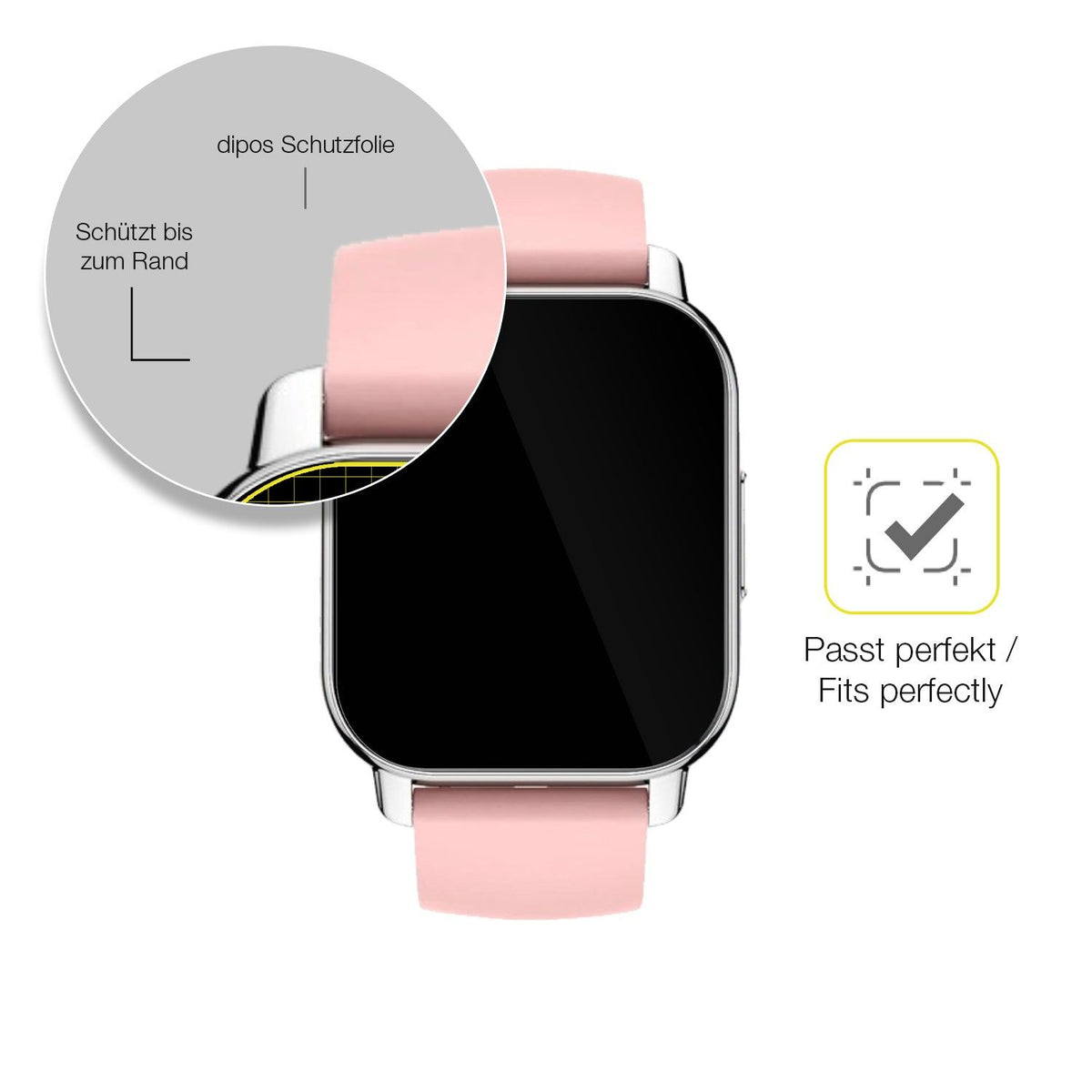 2x Screen Protector for MeiXiong P66 1.85 Zoll Protective Film covers 100%