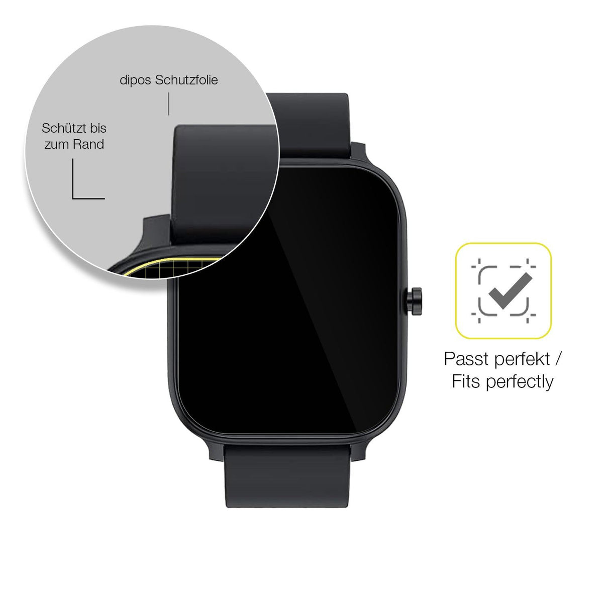 2x Screen Protector for Torjalph Smartwatch 1.69 Zoll Protective Film covers