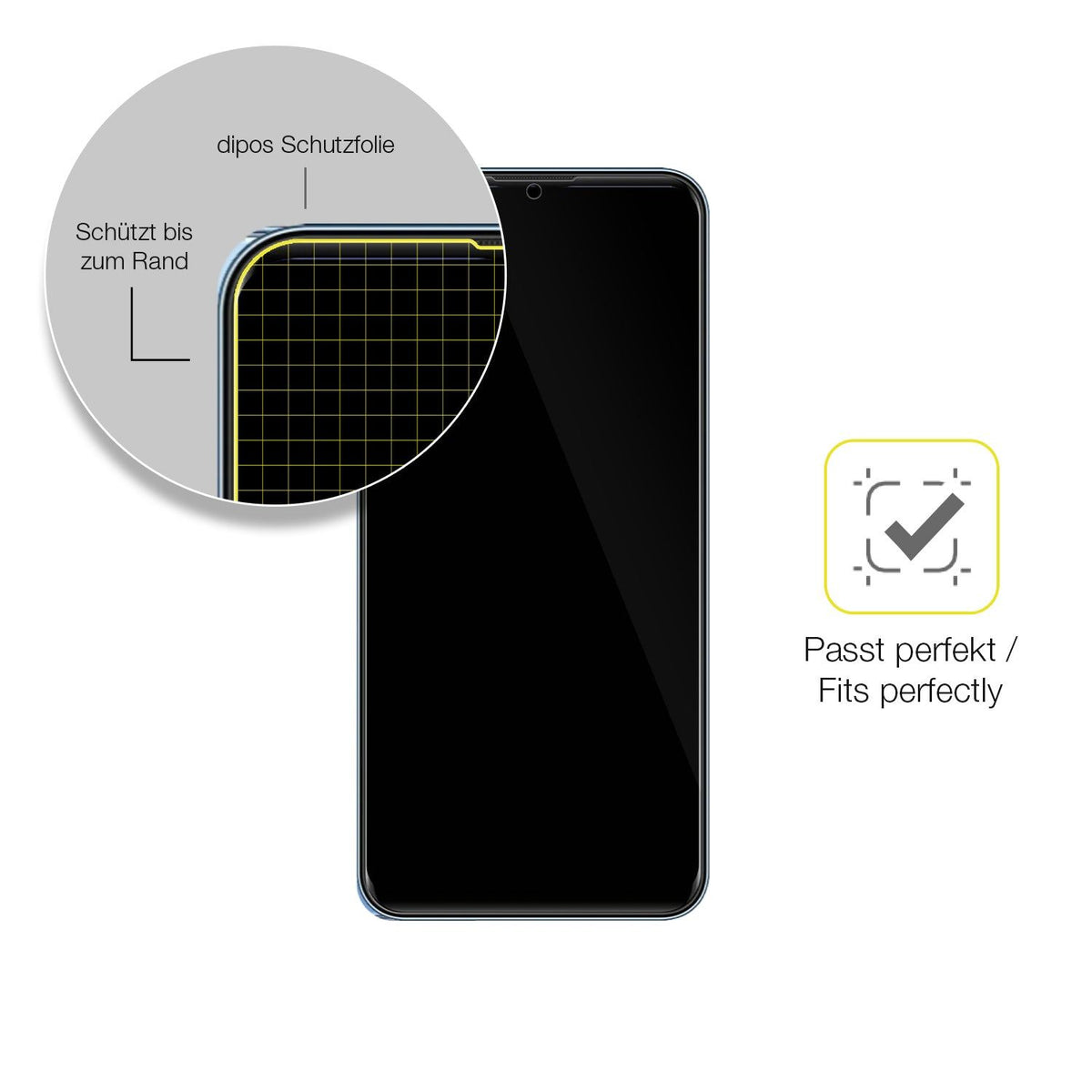 2x Screen Protector for I Kall Z19 Prime Plus Protective Film covers 100% dipos