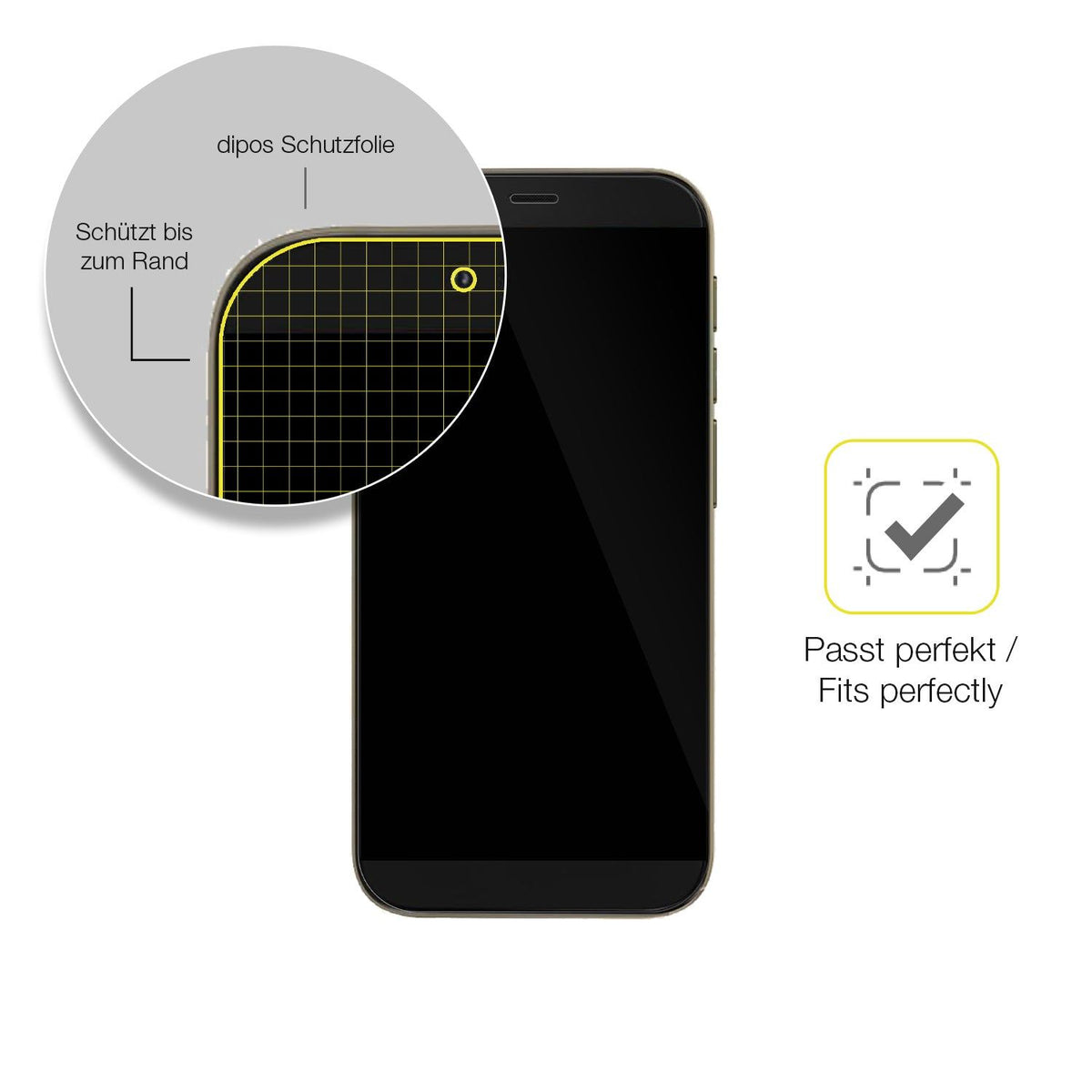 2x Screen Protector for I Kall K575 Protective Film covers 100% dipos Flex