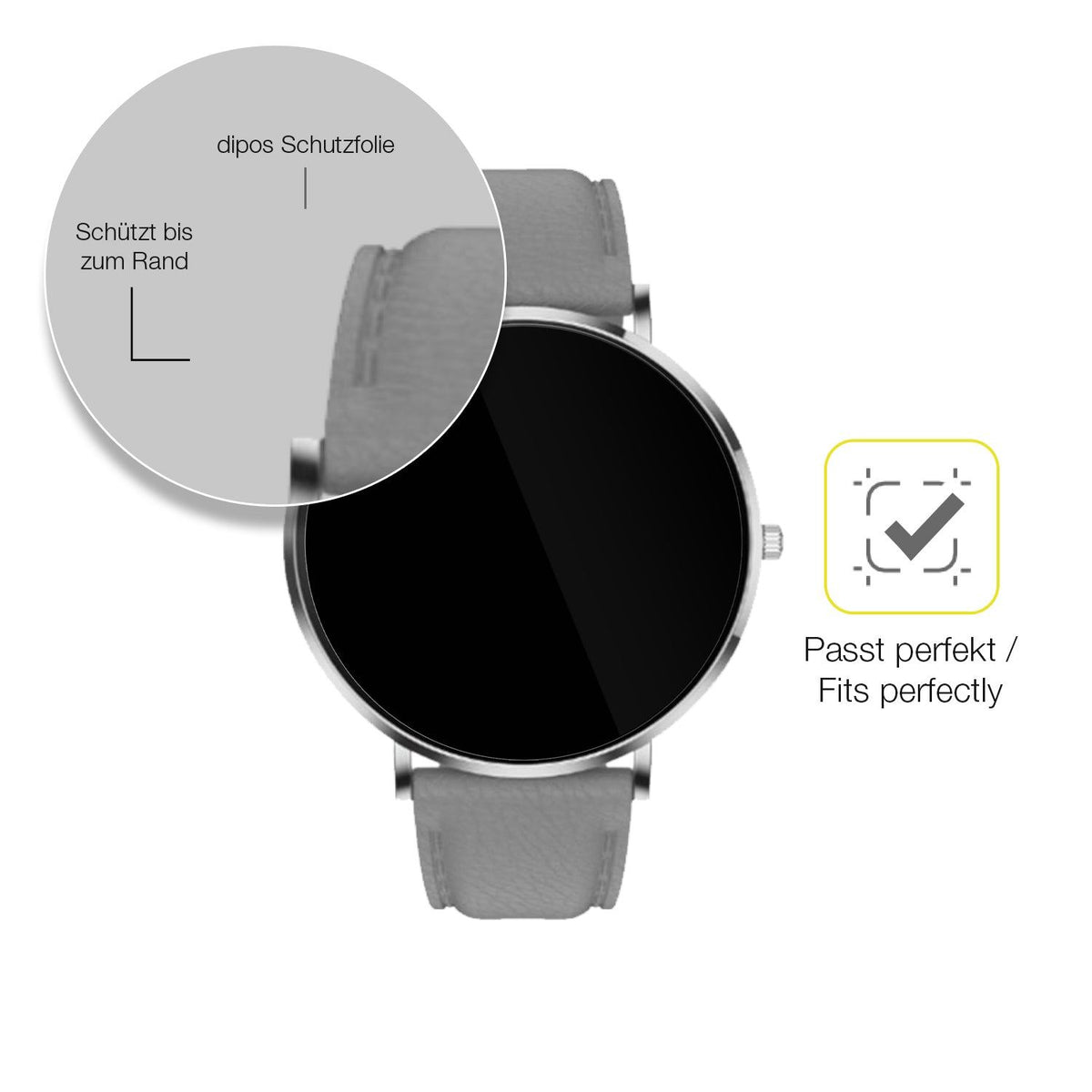 2x Screen Protector for Pireware Slim Smartwatch Protective Film covers 100%