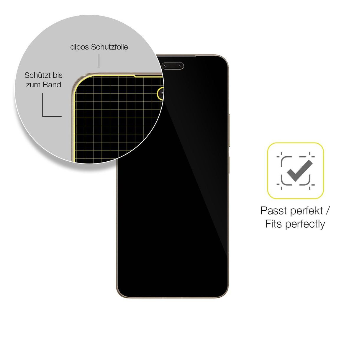 2x Screen Protector for Xiaomi Civi 5 Pro Protective Film covers 100% dipos Flex
