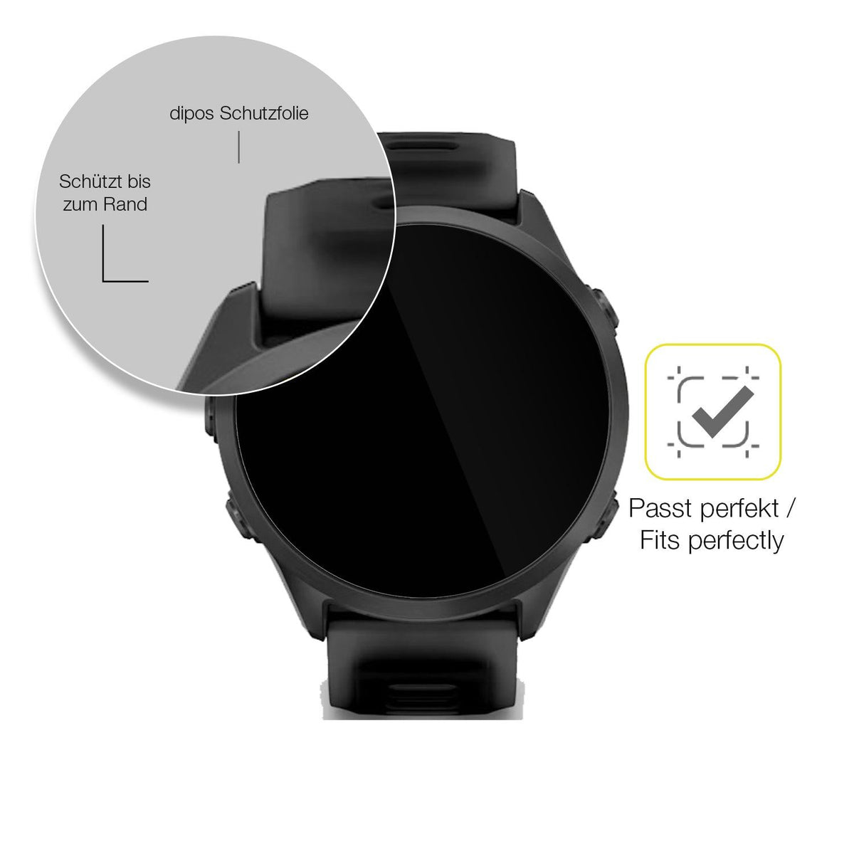 2x Screen Protector for Garmin Forerunner 570 42mm Protective Film covers 100%
