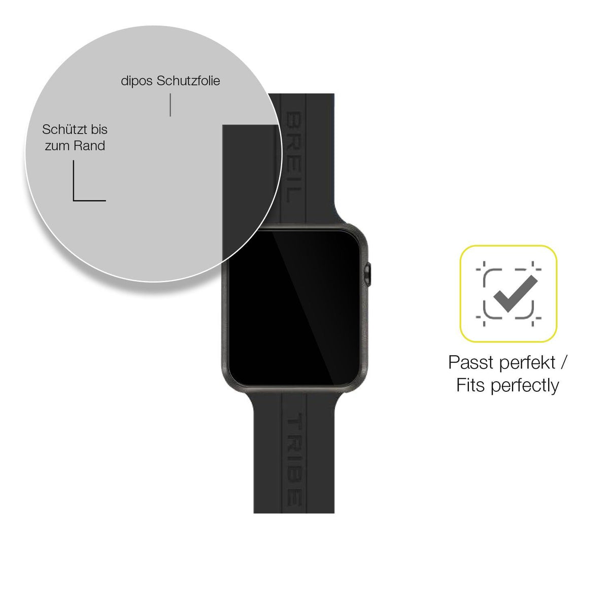 2x Screen Protector for Beil SBT-X Protective Film covers 100% dipos Flex