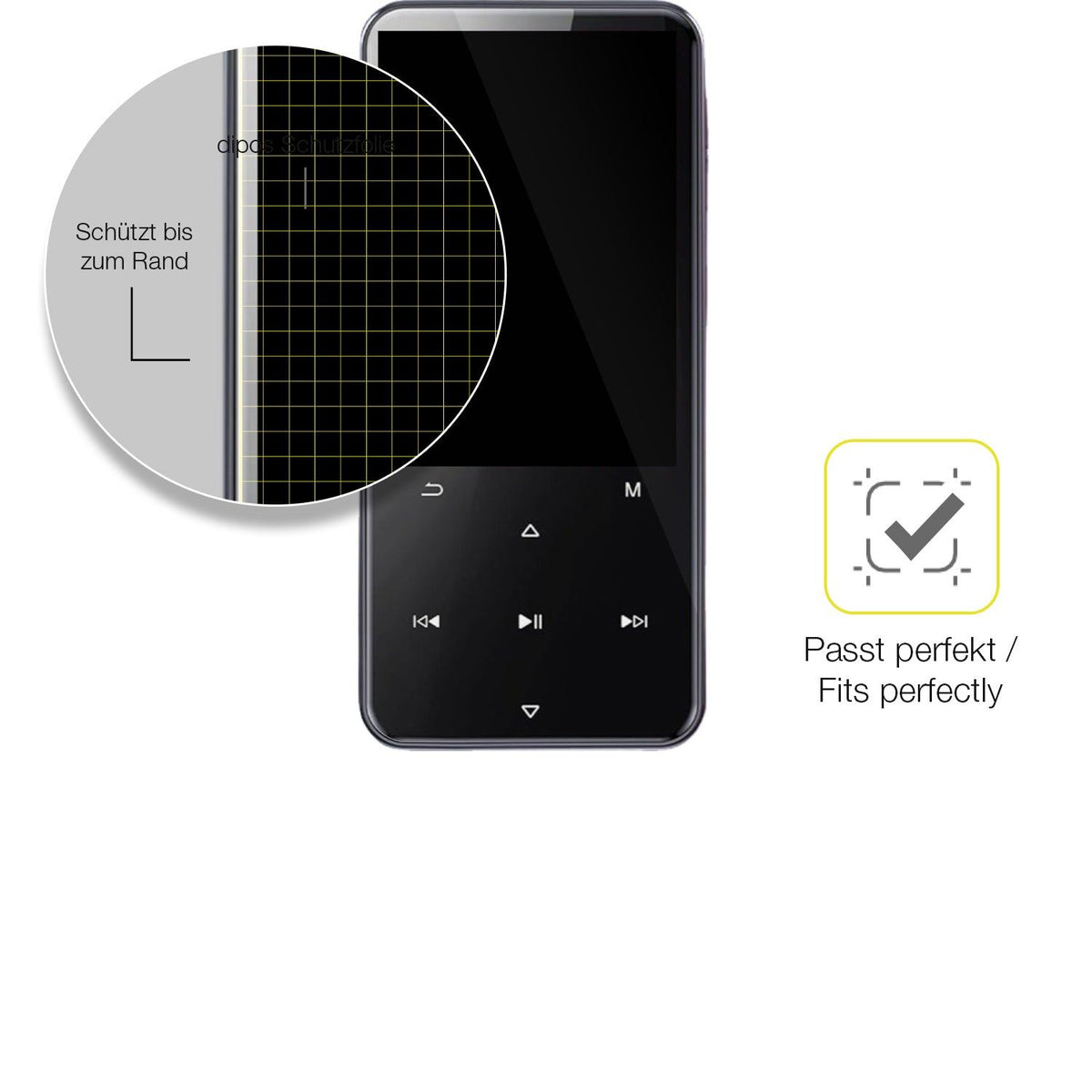 2x Screen Protector for AGPTek M3 Protective Film covers 100% dipos Flex