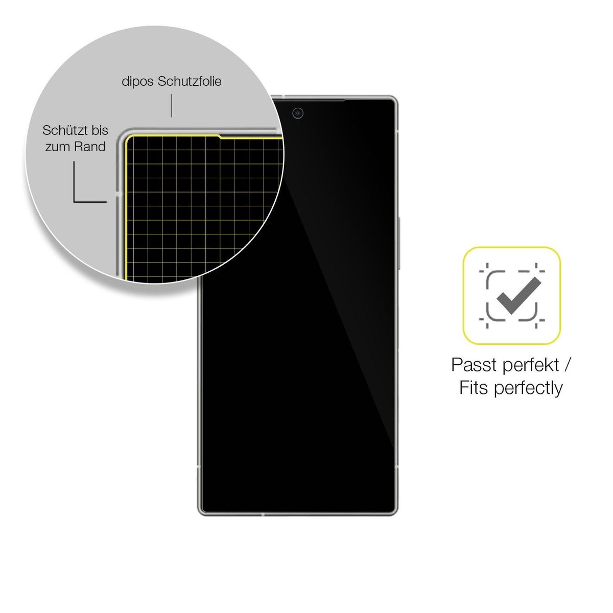 2x Screen Protector for Sharp Aquos R10 Protective Film covers 100% dipos Flex