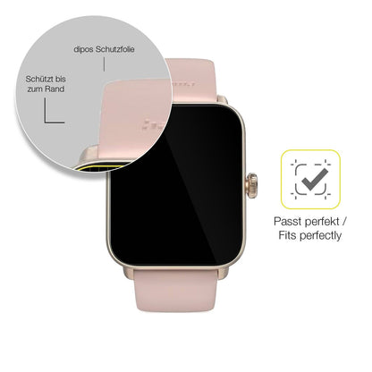 2x Screen Protector for Hama Smartwatch 6010 Protective Film covers 100% dipos