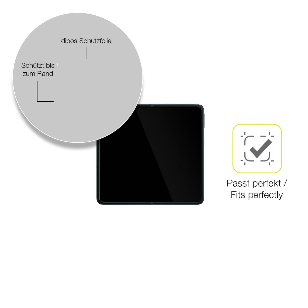 2x Screen Protector for Oppo Find N3 Innenseite Protective Film covers 100%
