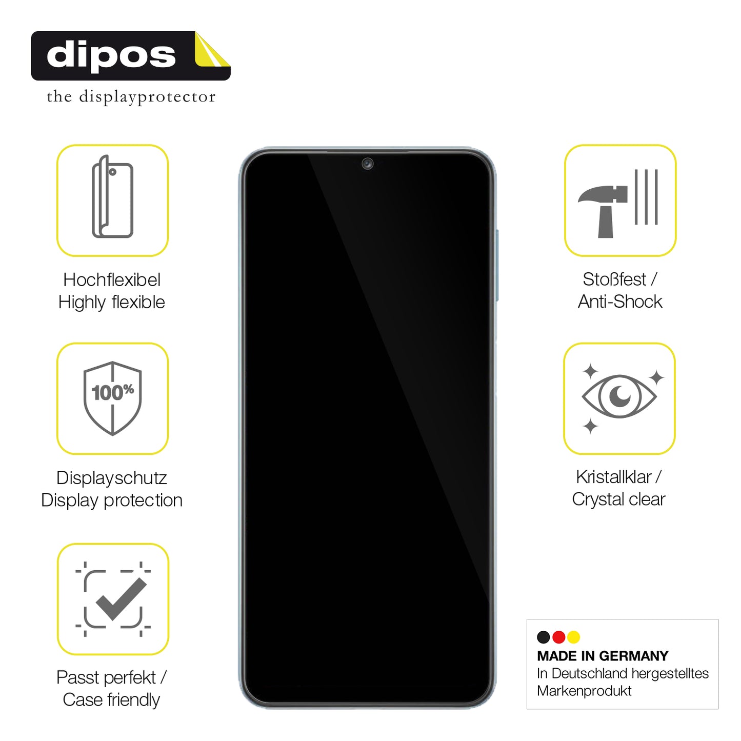 2x 3D Full Cover Schutzfolie für Samsung Galaxy M32