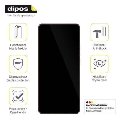 2x Screen Protector for Realme GT5 Pro Protective Film covers 100% dipos Flex