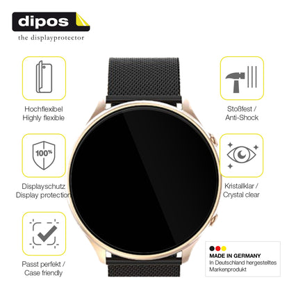 2x 3D Full Cover Schutzfolie für SLOKSFil S51 Smartwatch