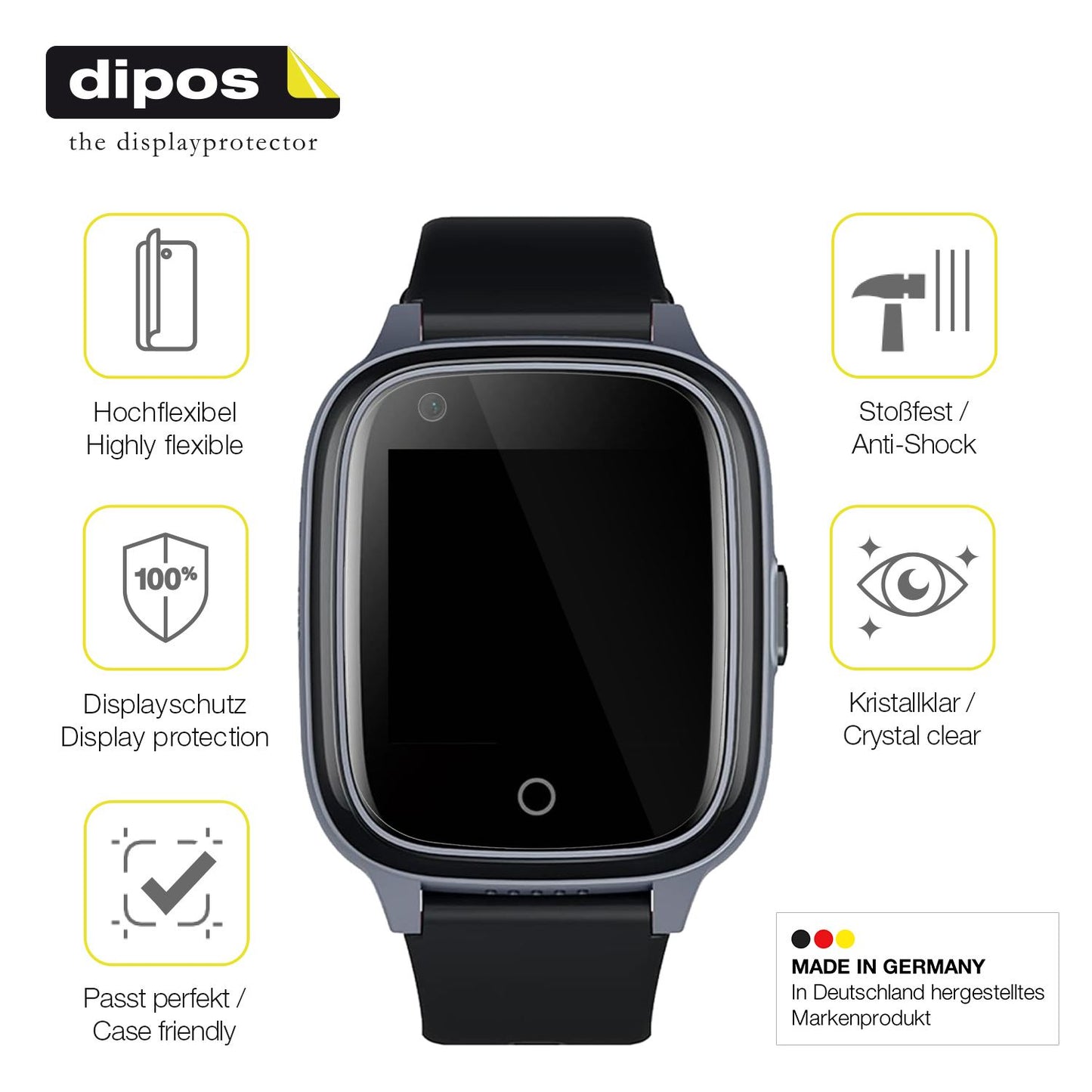 2x Screen Protector for SaveFamily Senior Protective Film covers 100% dipos Flex