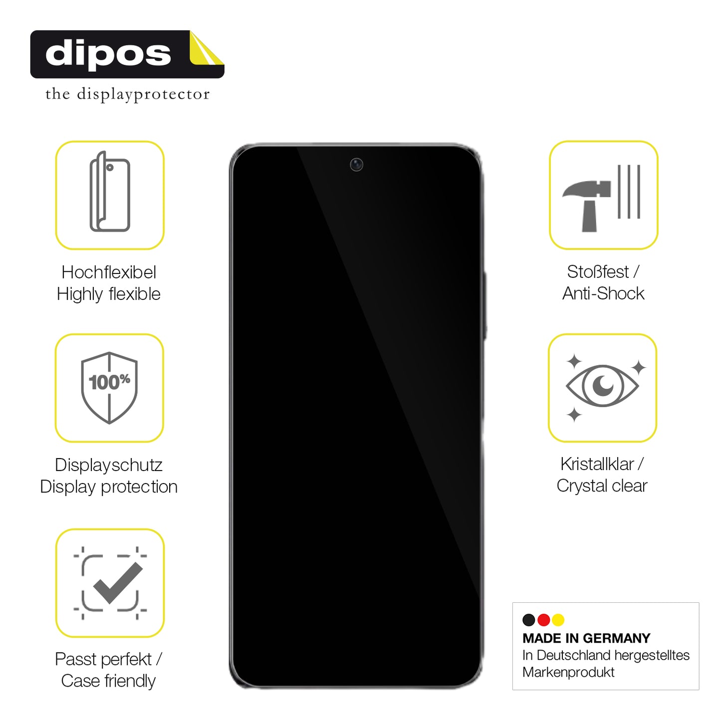 2x 3D Full Cover Schutzfolie für Huawei Hi Nova 12Z