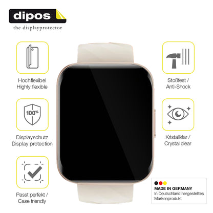 2x 3D Full Cover Schutzfolie für Mutoy Smartwatch 1.69 Zoll