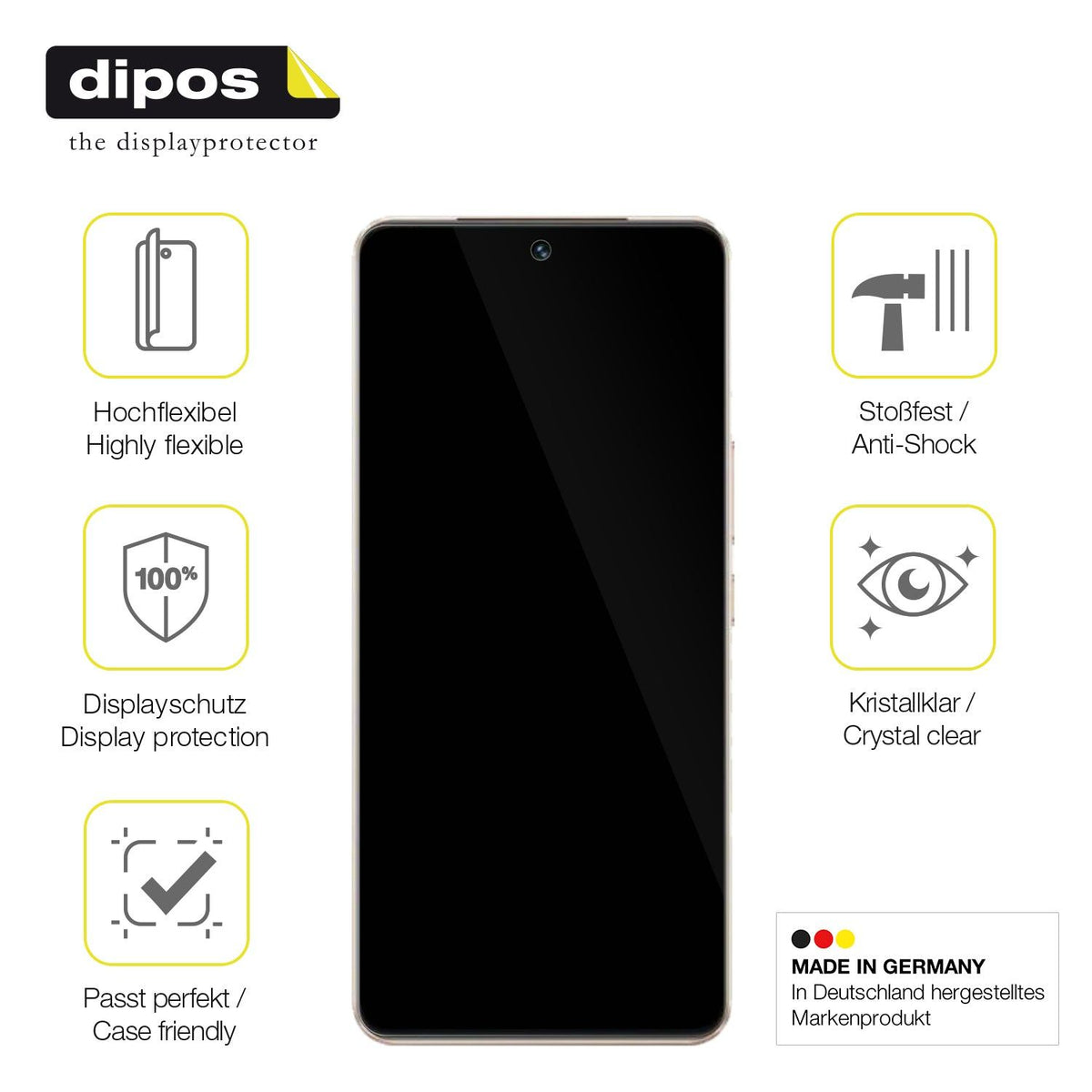 2x Screen Protector for VIVO Y200 Protective Film covers 100% dipos Flex