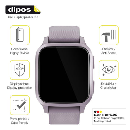 dipos FLEX 2x Clear Screen Protector for Garmin Venu Sq 2