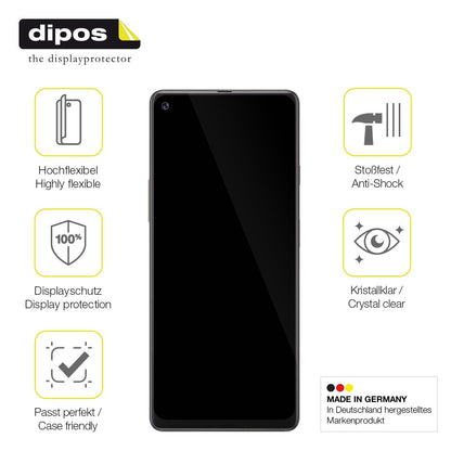 2x Screen Protector for Cubot Max 3 Protective Film covers 100% dipos Flex