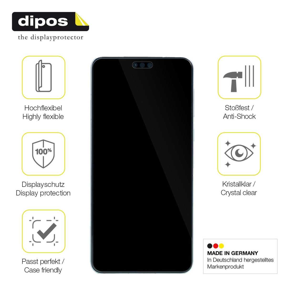 2x Screen Protector for Huawei Mate 60 Pro Protective Film covers 100% dipos