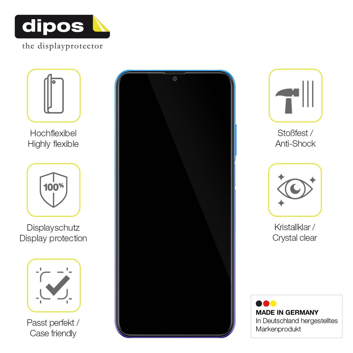 3x Screen Protector for Ulefone Note 12P Protective Film covers 100% dipos Flex