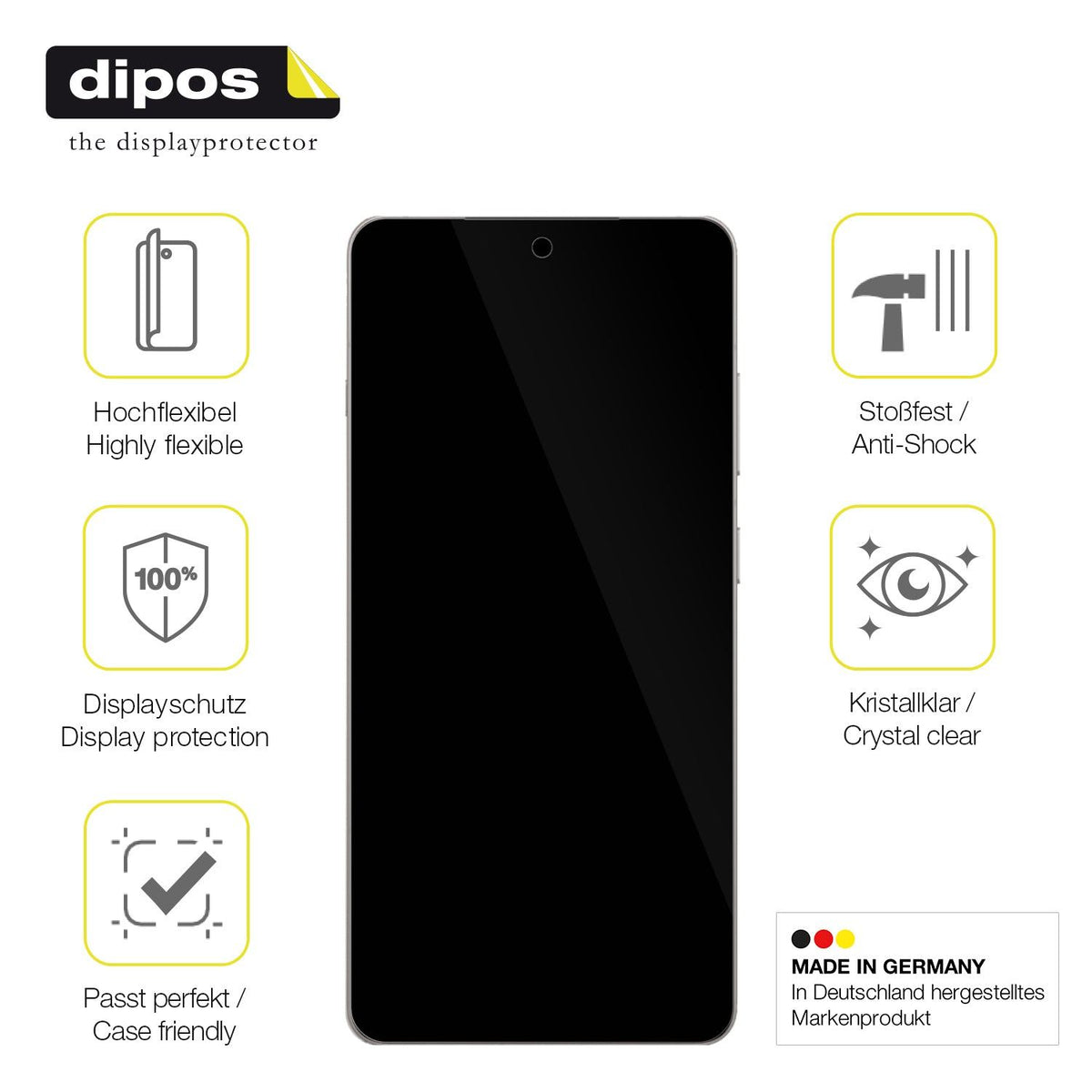 2x Screen Protector for OnePlus Ace 5 Pro Protective Film covers 100% dipos Flex