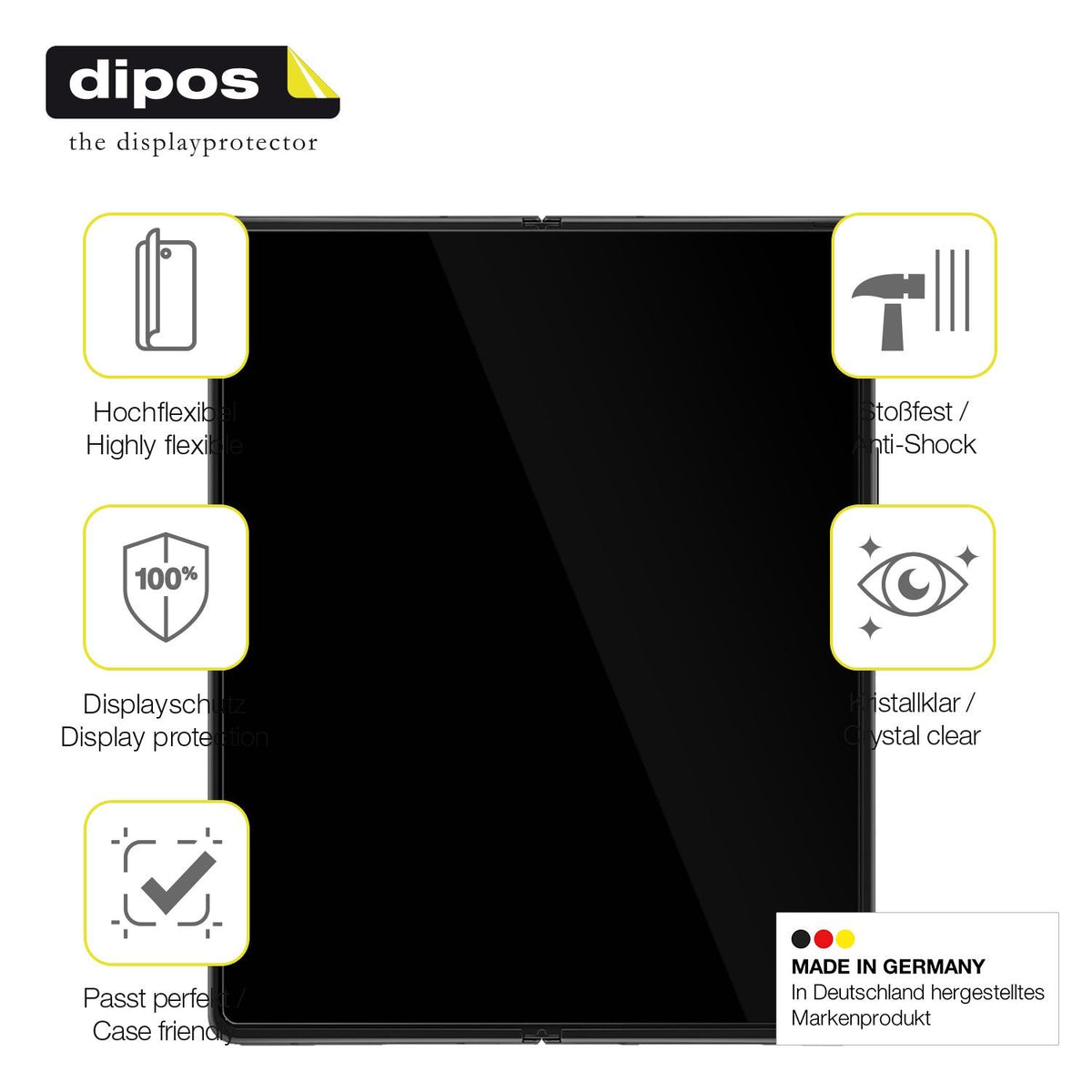 Full Cover Screen Protector for Samsung Galaxy Fold 4 – Covers Curved Edges | dipos