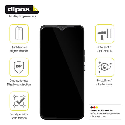 3x Screen Protector for Gigaset GS5 Lite Protective Film covers 100% dipos Flex