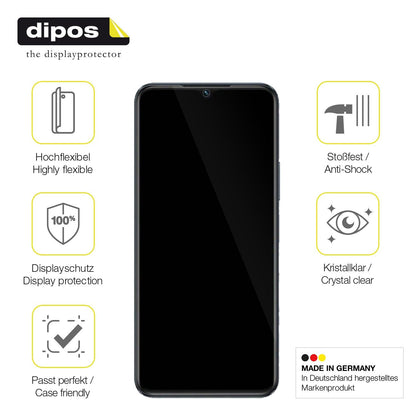 3x Screen Protector for Vivo iQOO Z6 5G Protective Film covers 100% dipos Flex
