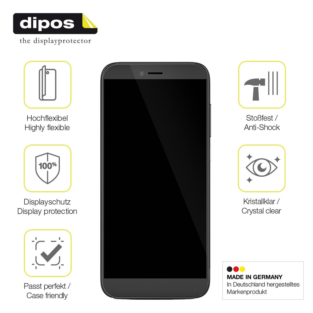 2x Screen Protector for Coolpad Legacy SR Protective Film covers 100% dipos Flex