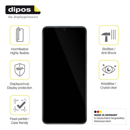 3x Screen Protector for Vivo Y55s 5G Protective Film covers 100% dipos Flex