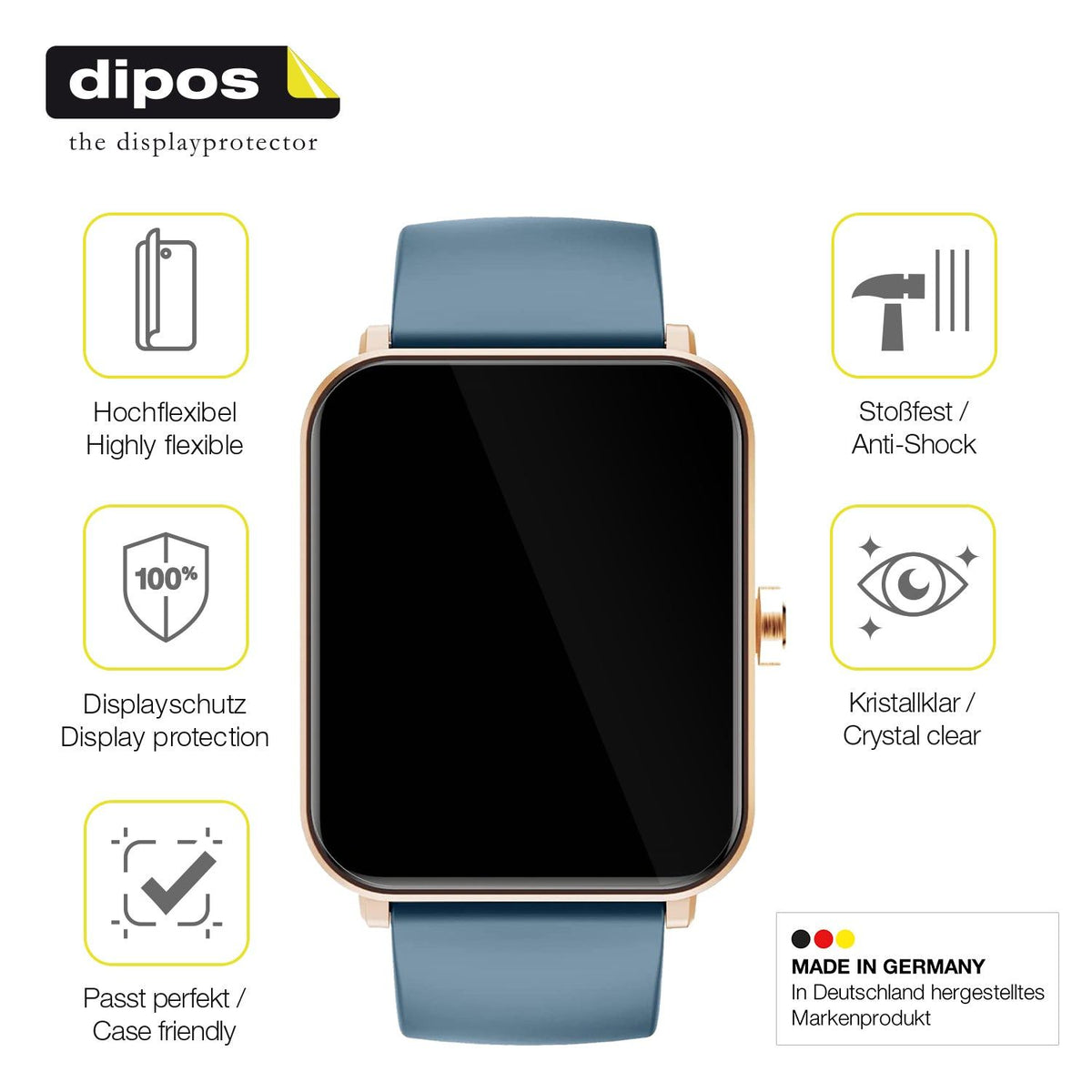 3x Screen Protector for Huakua  G50 Smartwatch Protective Film covers 100% dipos