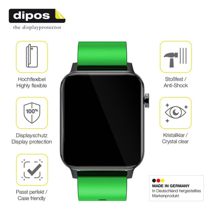 3x Screen Protector for Judneer 1,4 inch Smartwatch Protective Film covers 100%