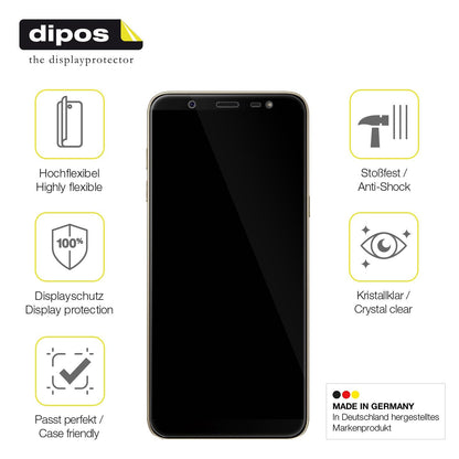 2x Screen Protector for Samsung Galaxy J8 Protective Film covers 100% dipos Flex
