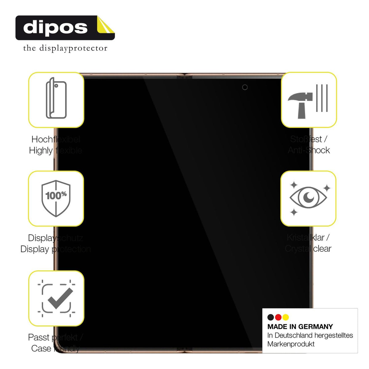 2x Screen Protector for Honor Magic V3 (Innenseite) Protective Film covers 100%
