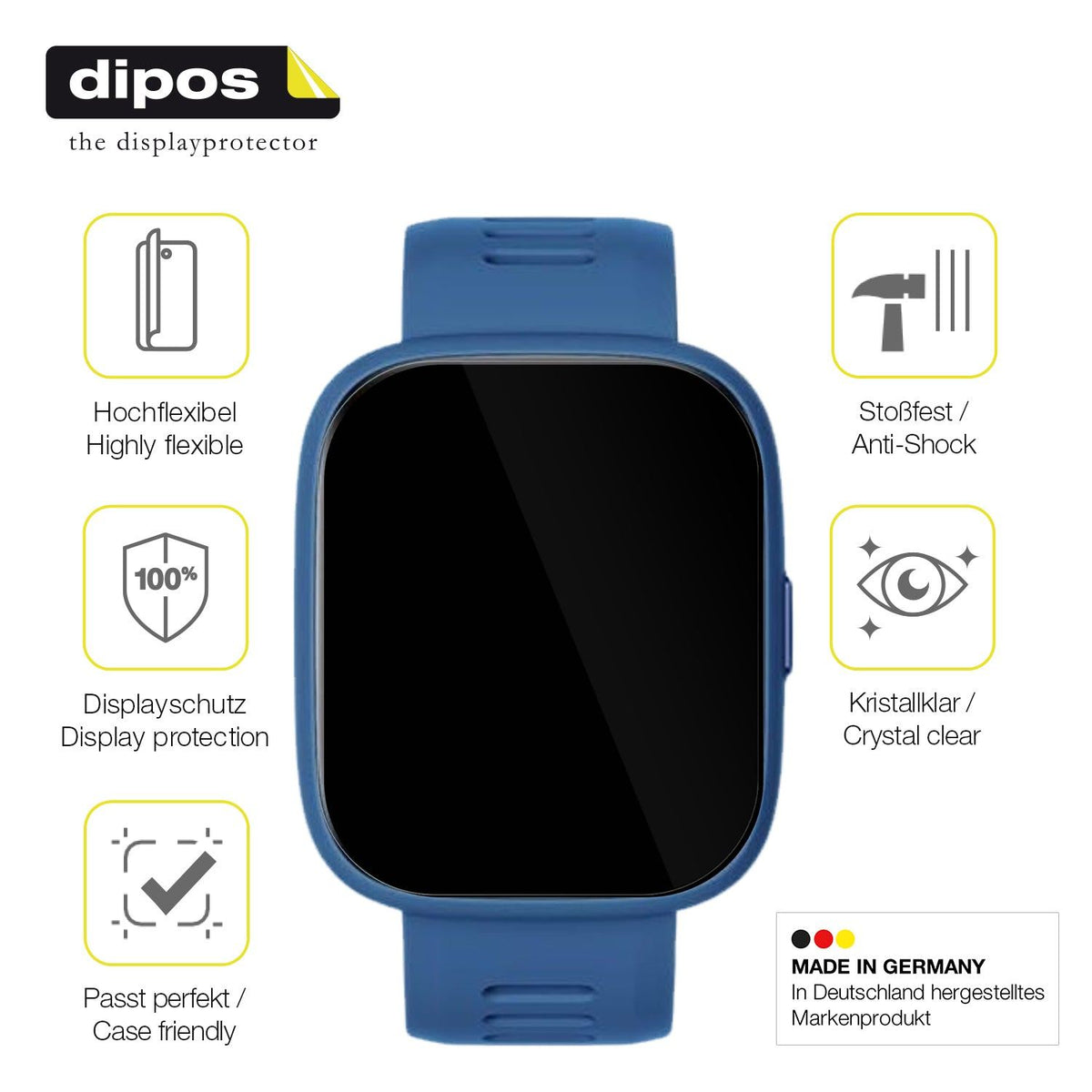 2x Screen Protector for BiggerFive Smartwatch Kinder Protective Film covers