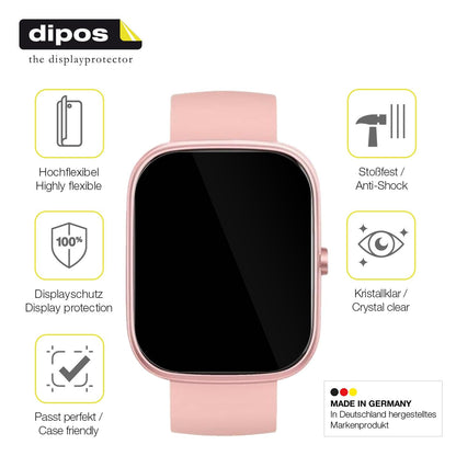 2x Screen Protector for Dyurwa T60 1.91 Zoll Protective Film covers 100% dipos