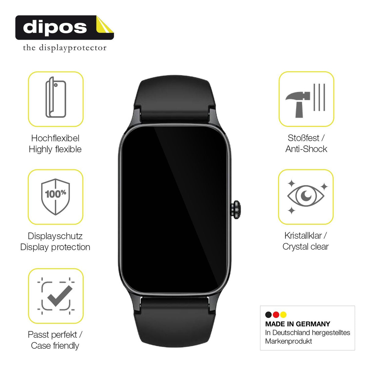 2x Screen Protector for Dyurwa P97 1.57 Zoll Protective Film covers 100% dipos