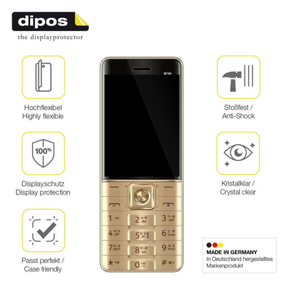 2x Screen Protector for Cellecor R20 Protective Film covers 100% dipos Flex