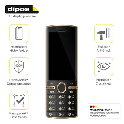 2x Screen Protector for Cellecor Z10 Protective Film covers 100% dipos Flex