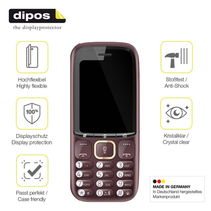 2x Screen Protector for Cellecor A5 Protective Film covers 100% dipos Flex